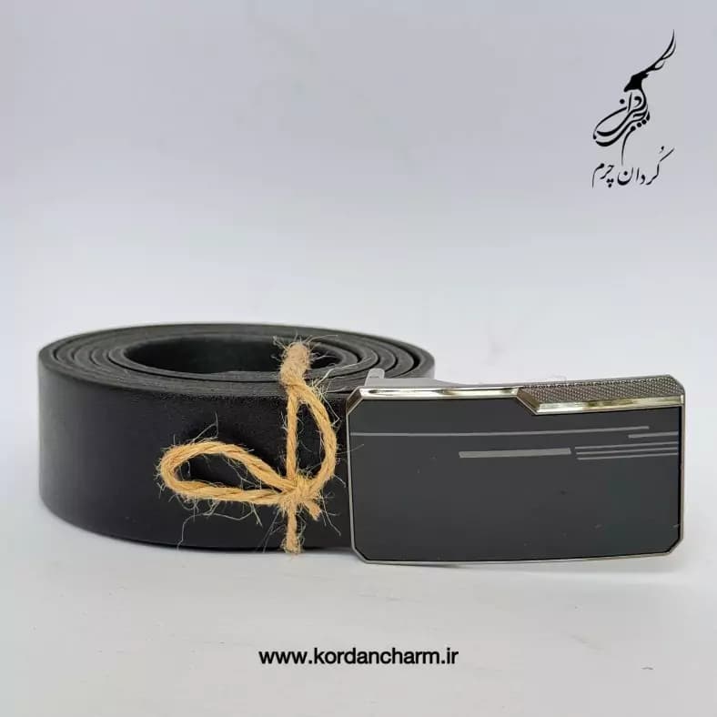 کمربند چرم گاومیش طرح ساده — تصویر ۲