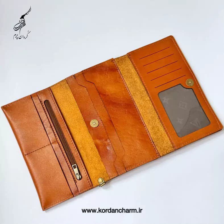 کیف پول چرم مدل الوند طرح ساده — تصویر ۶