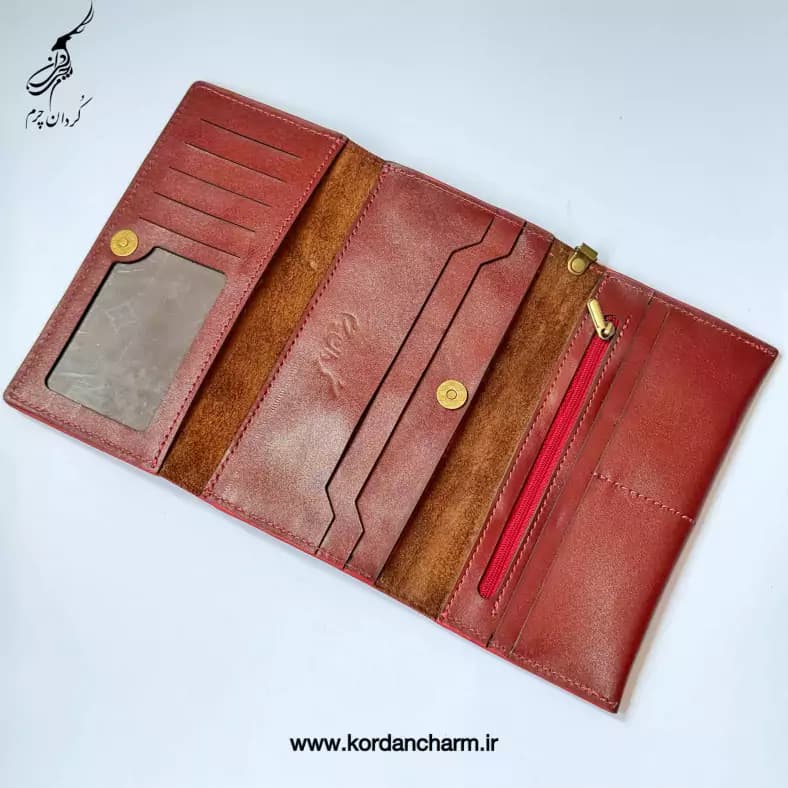 کیف پول چرم مدل الوند طرح ساده — تصویر ۸