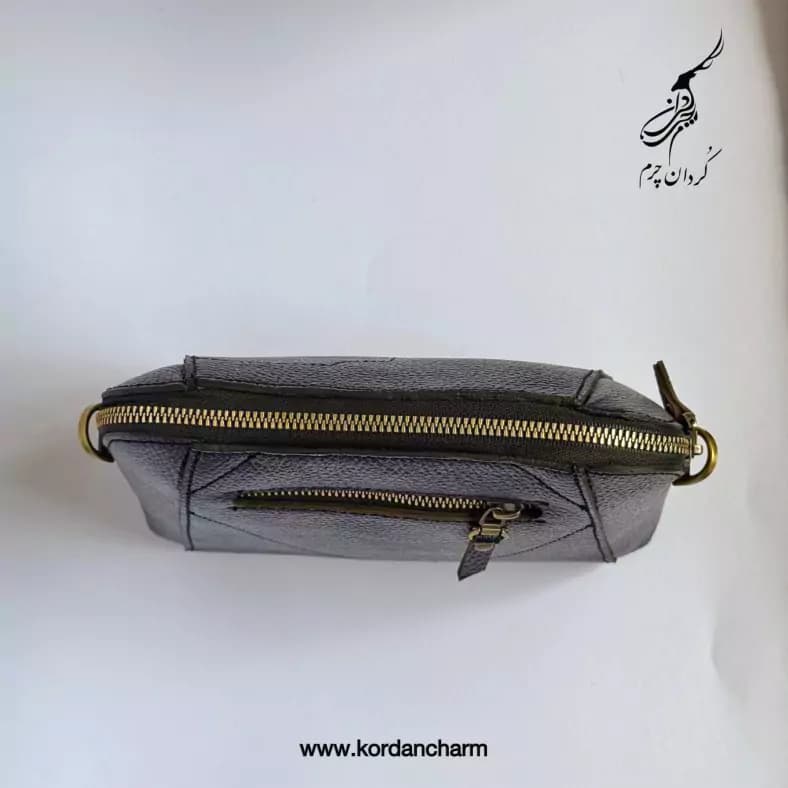کیف دوشی چرم مدل النا طرح فلوتر — تصویر ۴