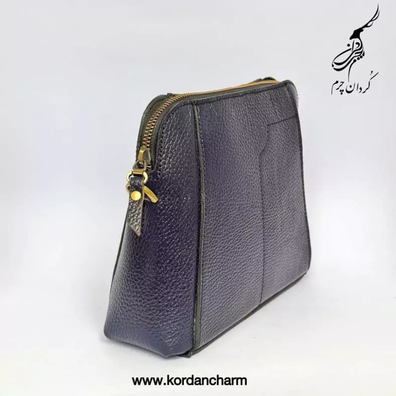 کیف دوشی چرم مدل النا طرح فلوتر — تصویر ۶