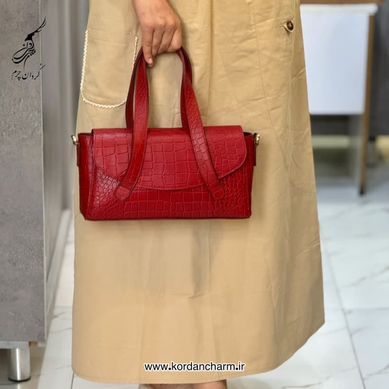 کیف مجلسی چرم زنانه مدل ایراندخت طرح پریما — تصویر ۵
