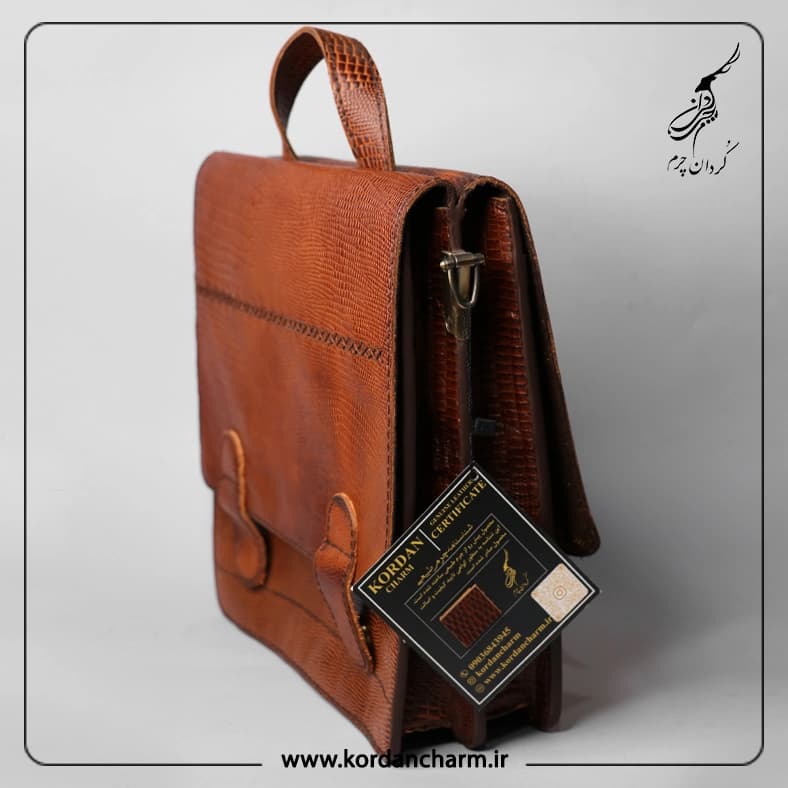 کیف نیم دیپلمات چرم مدل جهان — تصویر ۳