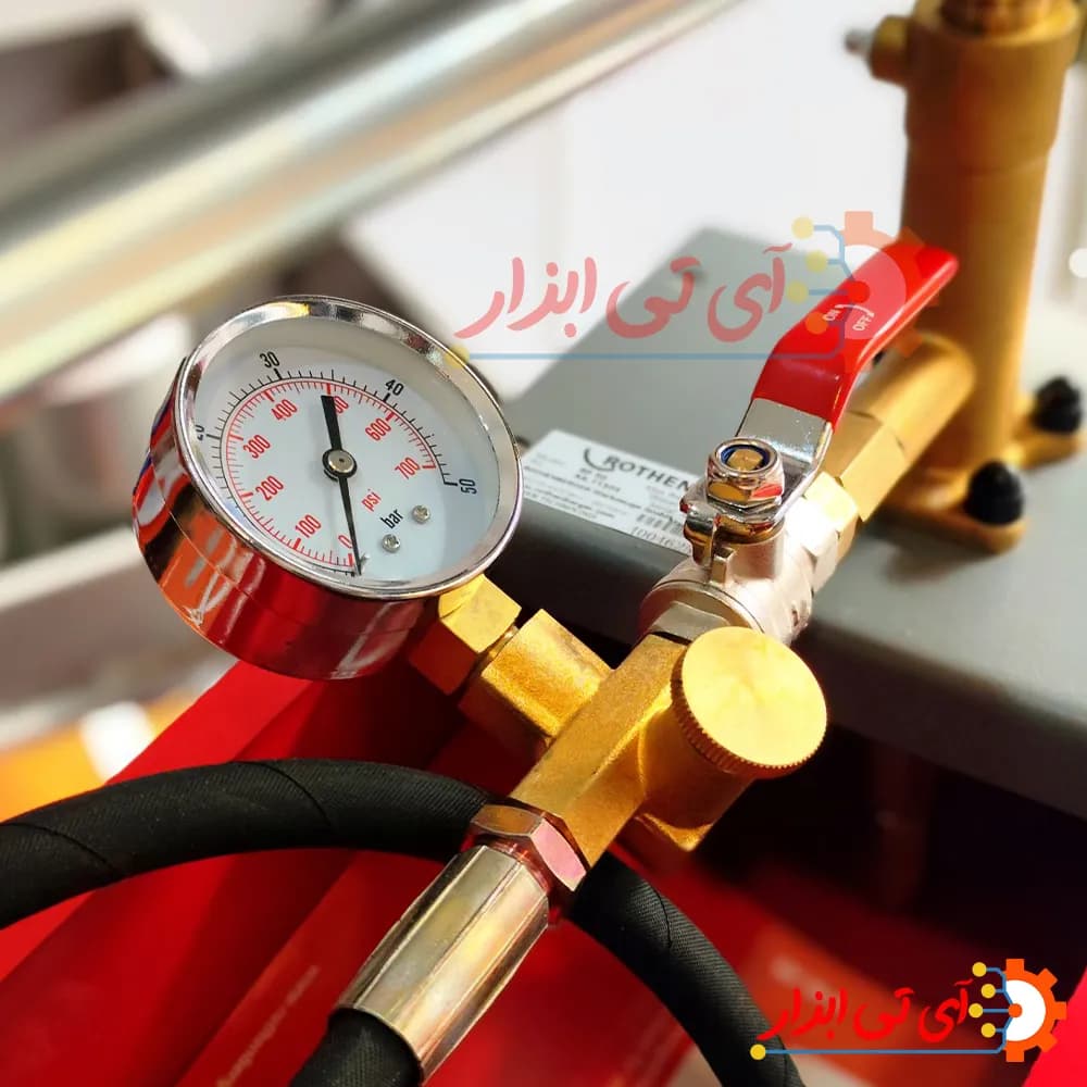 تست پمپ هیدرواستاتیک 50 بار روتنبرگر آلمان مدل RP 50 Eco — تصویر ۵