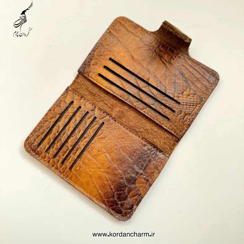 کیف مدارک ماشین چرم گاوی طرح پریما مدل آریا — تصویر ۵