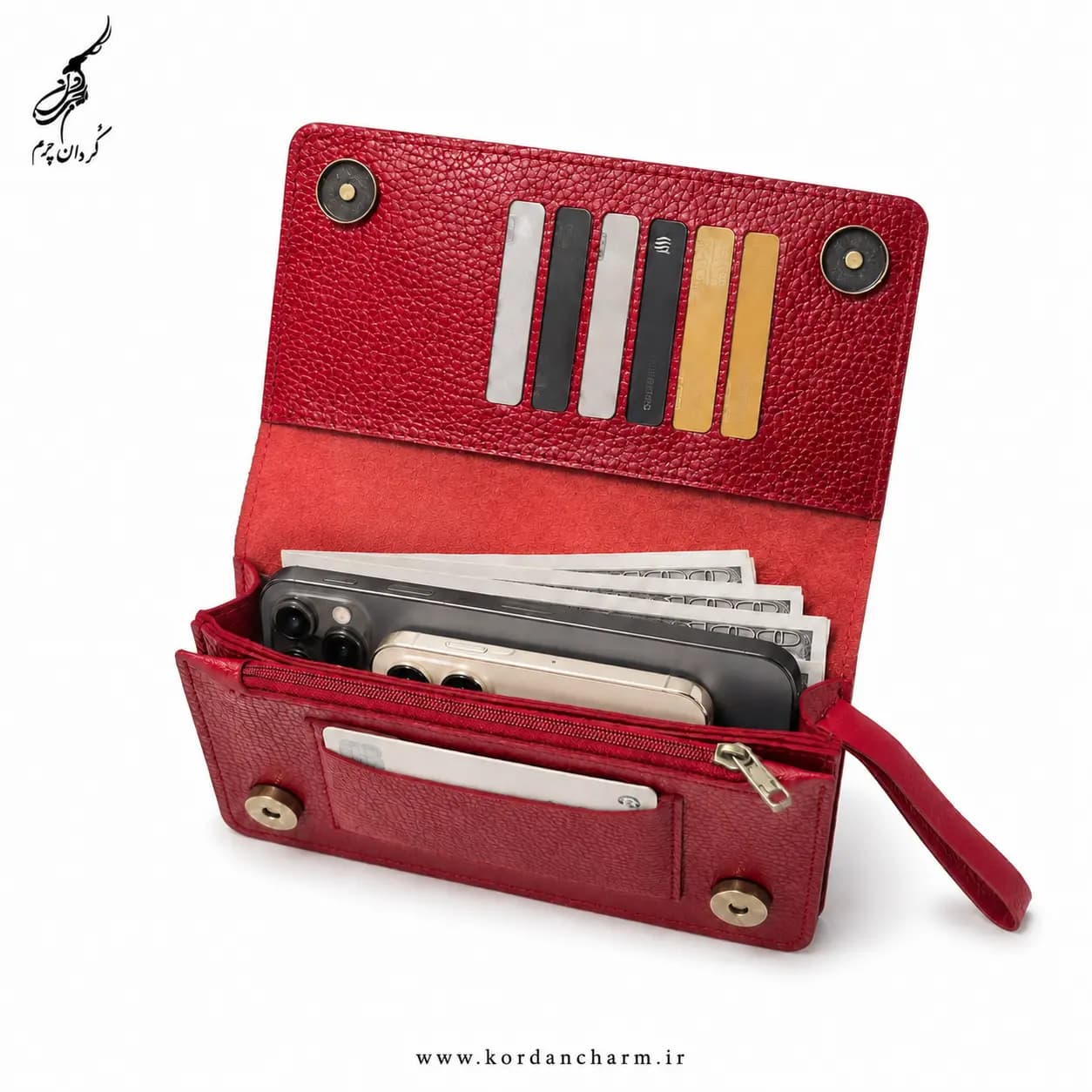 کیف دستی چرم فلوتر مدل آوید — تصویر ۲