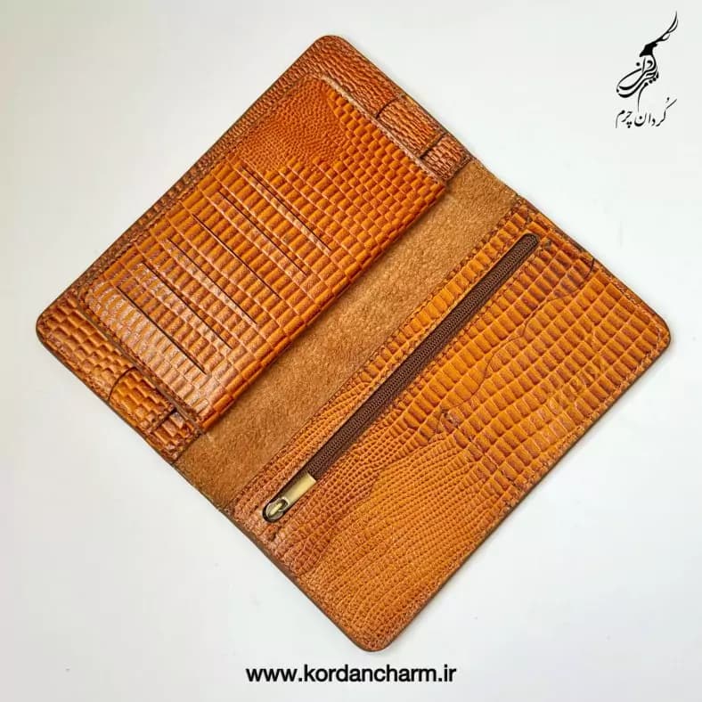 کیف پول زنانه چرم مدل مروارید طرح پریما — تصویر ۵