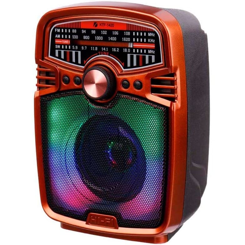 اسپیکر رادیویی قابل حمل مدل KTF-1420 (تکی و عمده) — تصویر ۲