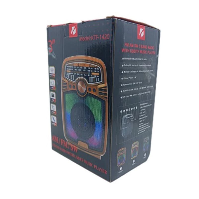 اسپیکر رادیویی قابل حمل مدل KTF-1420 (تکی و عمده) — تصویر ۸