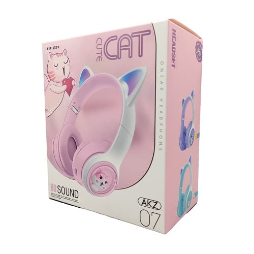 هدفون بی سیم طرح گربه مدل AKZ-07
