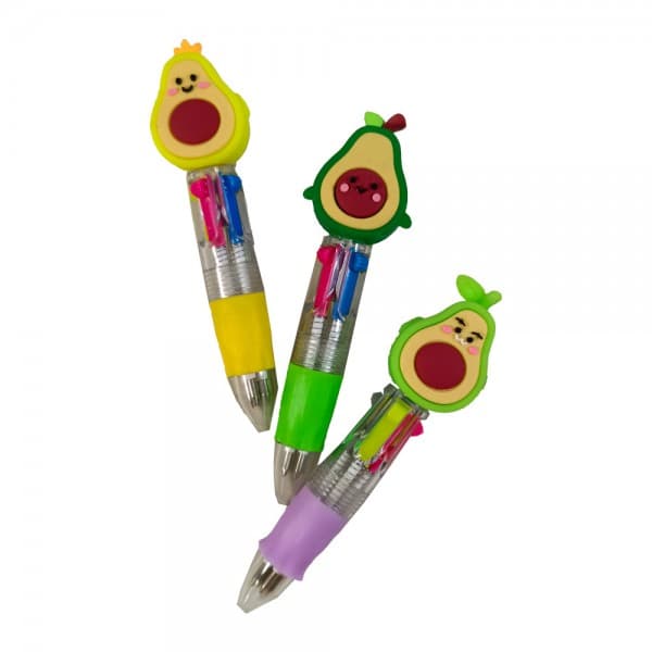 خودکار 4 رنگ کوتاه فانتزی آووکادو کد 280 — تصویر ۳