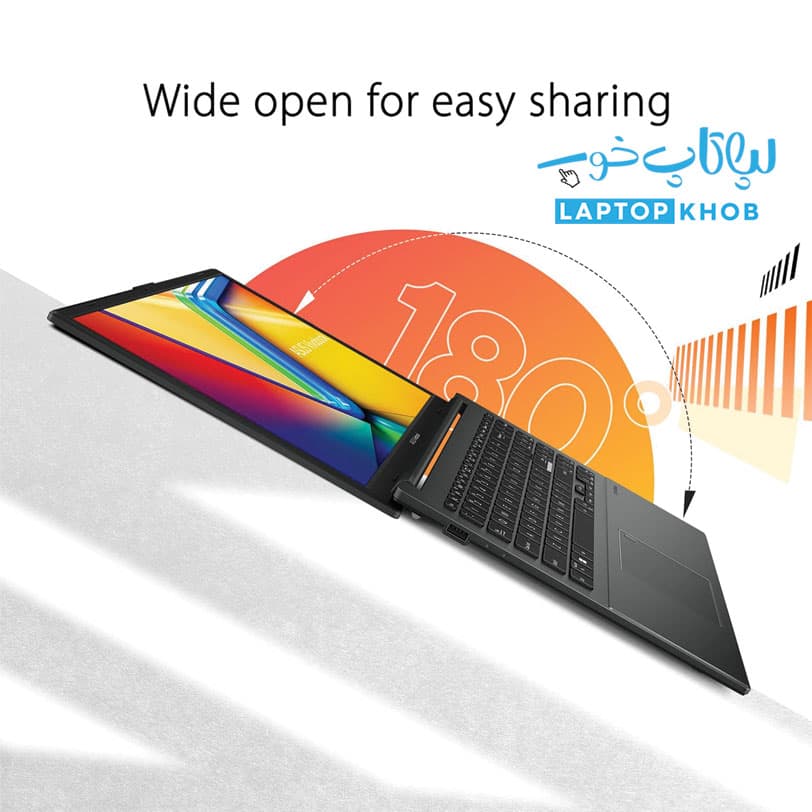 لپ تاپ ایسوس 15.6 اینچی مدل Vivobook Go 15 E1504FA-B R5 7520U 8GB 512GB SSD AMD Radeon — تصویر ۸