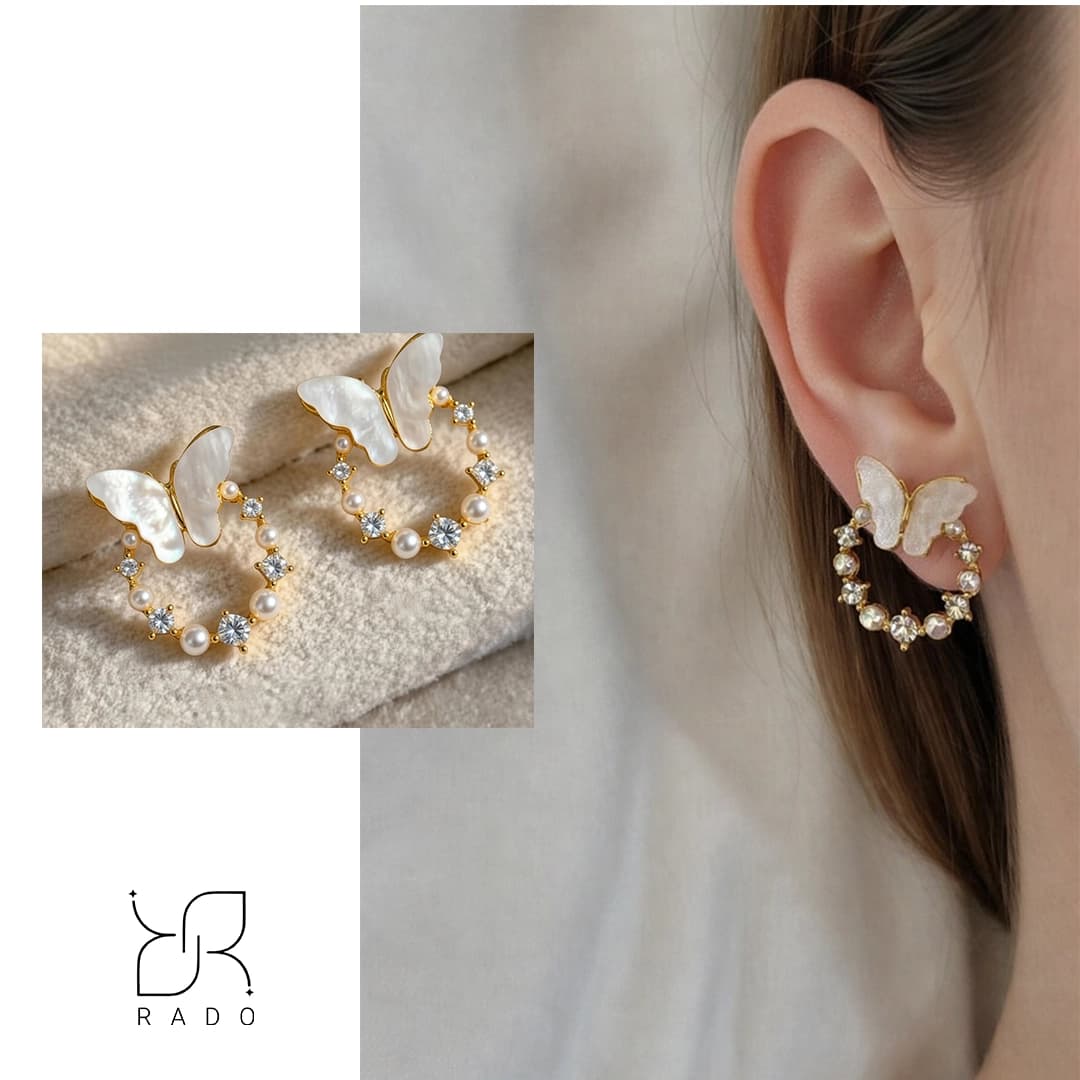 گوشواره پروانه ای — تصویر ۲