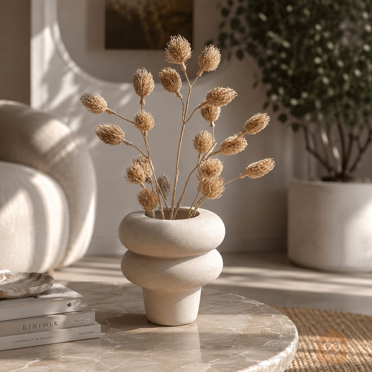 گلدان حلقه ای پایه دار