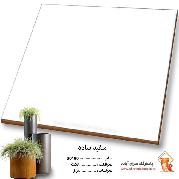 سرامیک سفید 60*60 پاسارگاد آباده