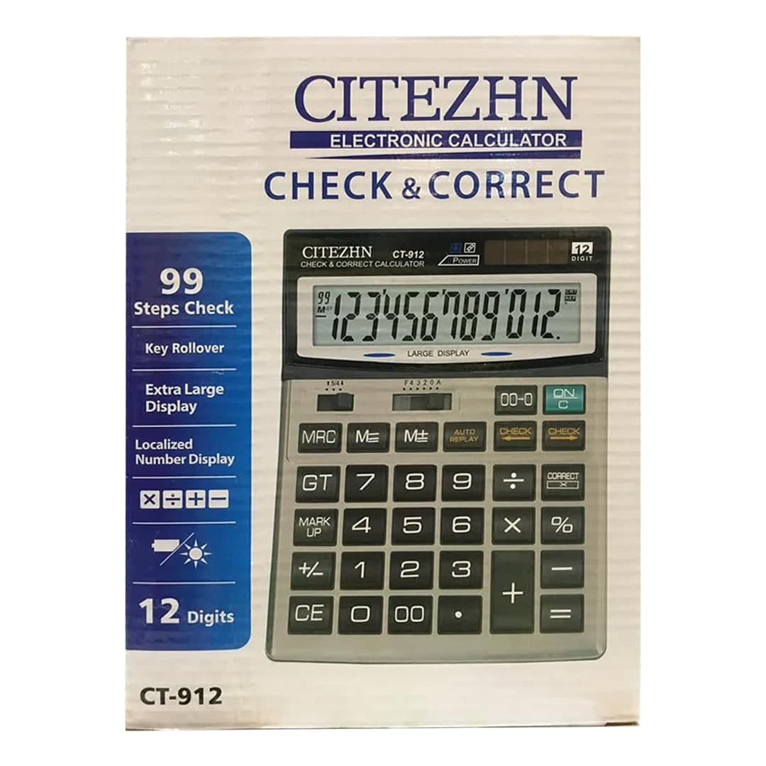ماشین حساب سیتیژن مدل CT-912 (تکی و عمده)