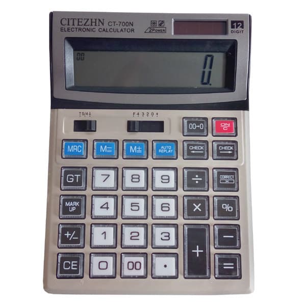 ماشین حساب سیتیژن مدل CT-700N (تکی و عمده) — تصویر ۲