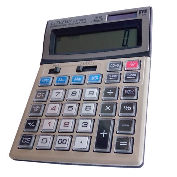ماشین حساب سیتیژن مدل CT-700N (تکی و عمده) — تصویر ۳