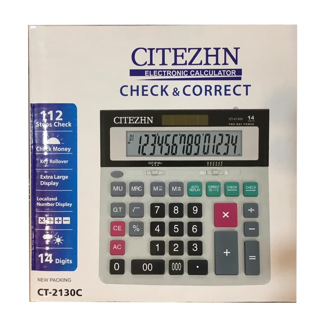 ماشین حساب سیتیژن مدل CT-2130C (تکی و عمده)