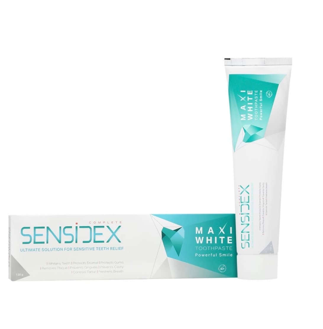 خمیردندان کامل سنسیدکس مدل Maxi White (مناسب دندان های حساس) 130gr