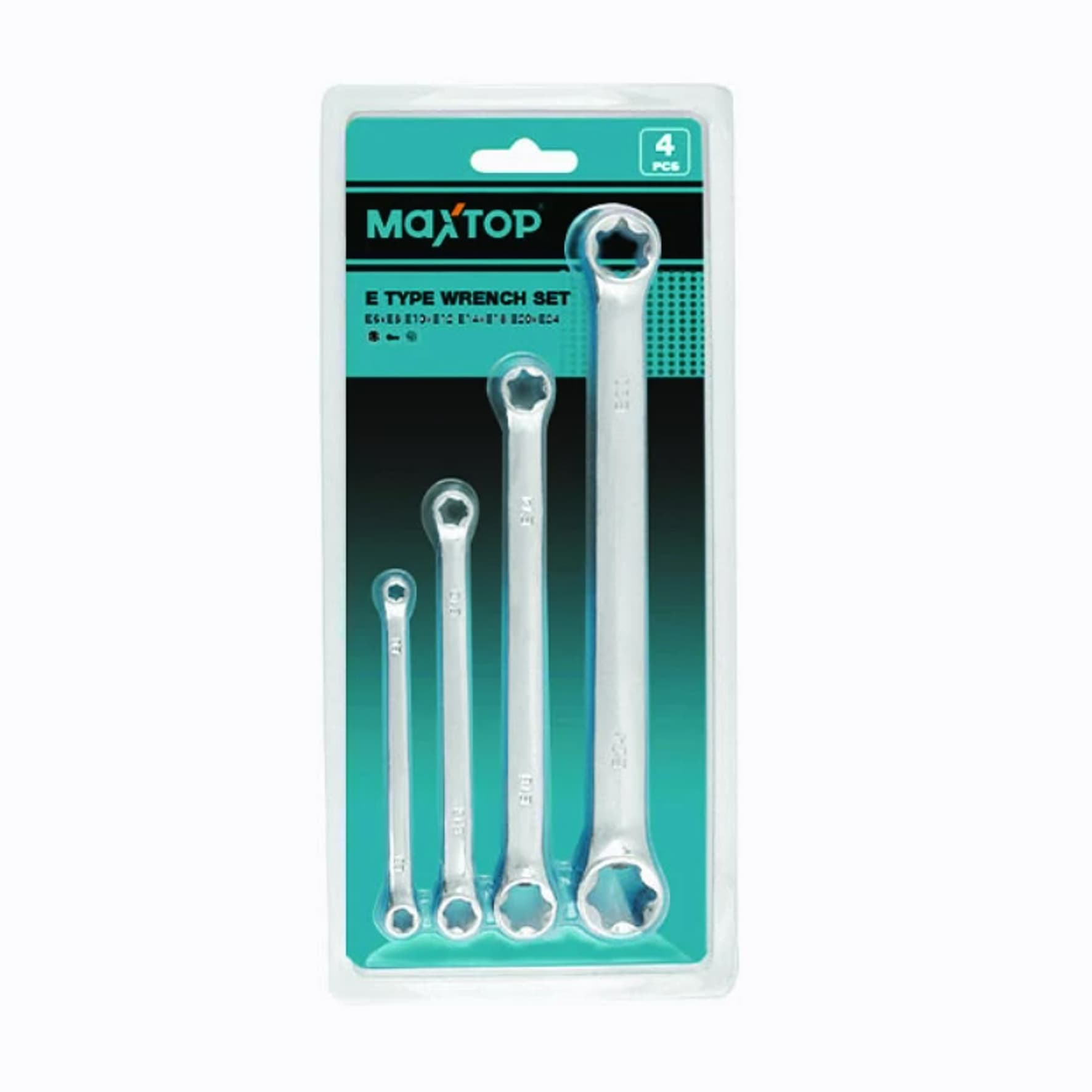 ست آچار دوسر رینگ 4 عددی E ای 6تا24 مکس تاپ مدل MXP-04
