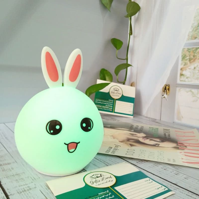 چراغ خواب خرگوش cute سیلیکونی 865-9 مدل 15542 — تصویر ۲