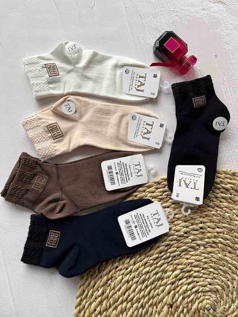 جوراب ساق‌دار طرح‌miu miu کد 7119