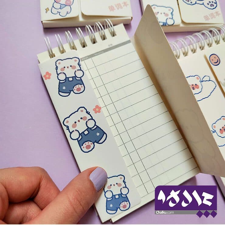 دفترچه لغت طرح خرس
