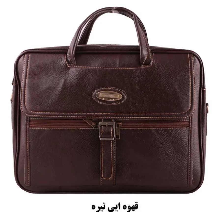 کیف اداری تک سگک دو زیپ مدل 003 — تصویر ۳