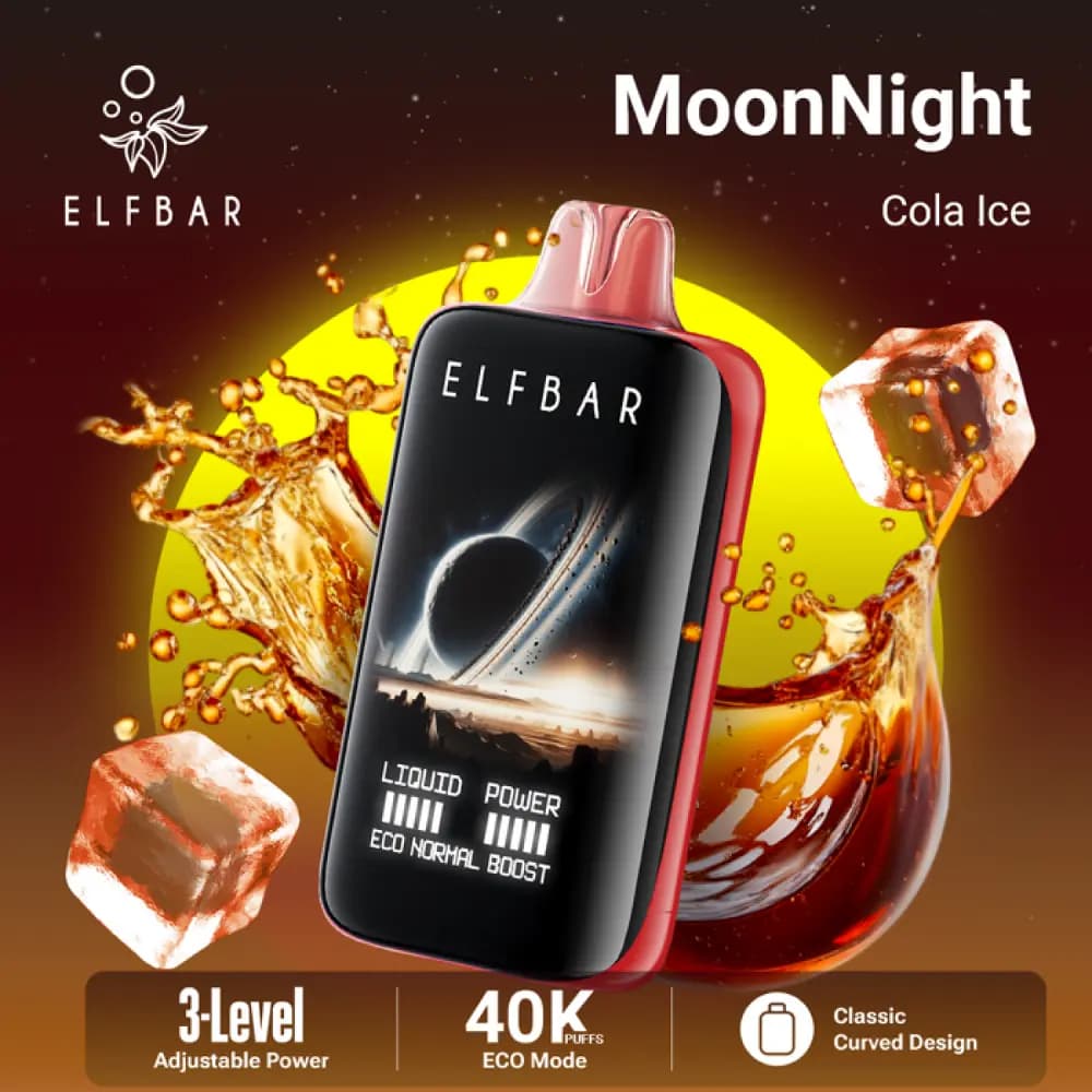 پاد یکبار مصرف الف بار مدل مون‌نایت ۴۰۰۰۰ پاف طعم کولا یخی — تصویر ۲