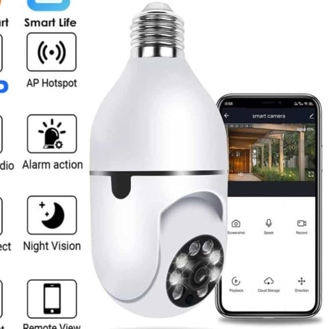 دوربین مداربسته لامپی YsxLite ۲ مگاپیکسل چرخشی ۳۶۰ درجه — تصویر ۲