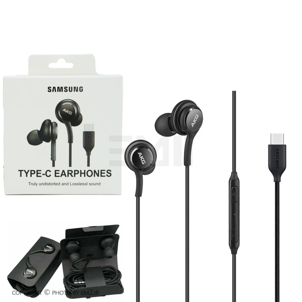 هندزفری اورجینال Type-C سامسونگ با صدای تنظیم شده AKG | کیفیت بالا + میکروفون HD