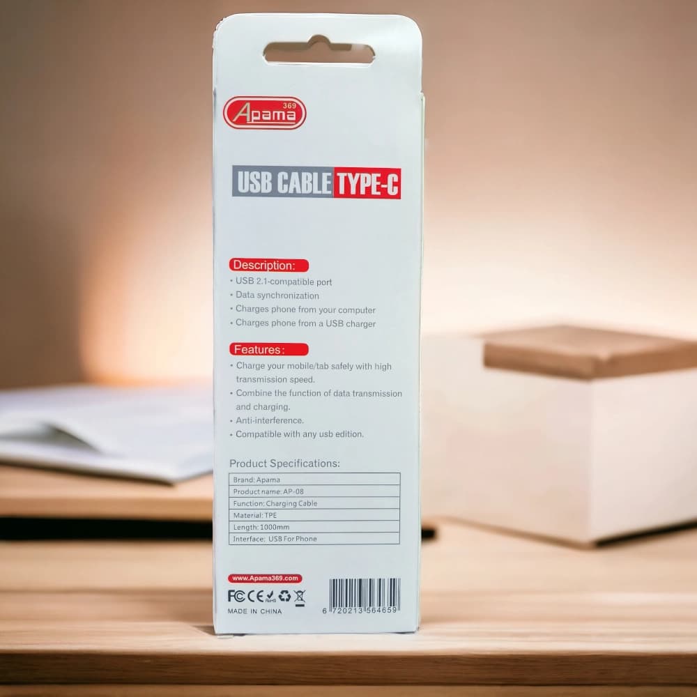 کابل شارژ Apama Ap-08 تایپ سی — تصویر ۲