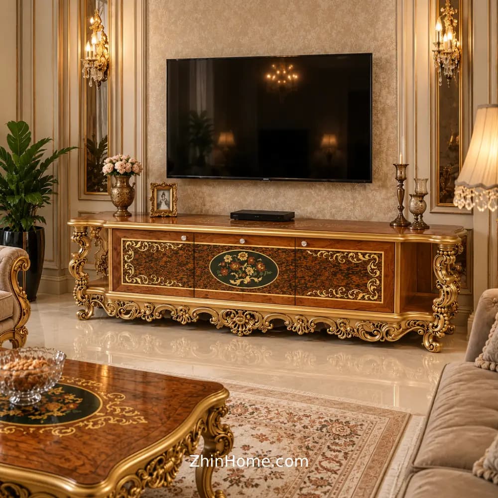 میز تلویزیون کلاسیک معرق کاری آرتمیس