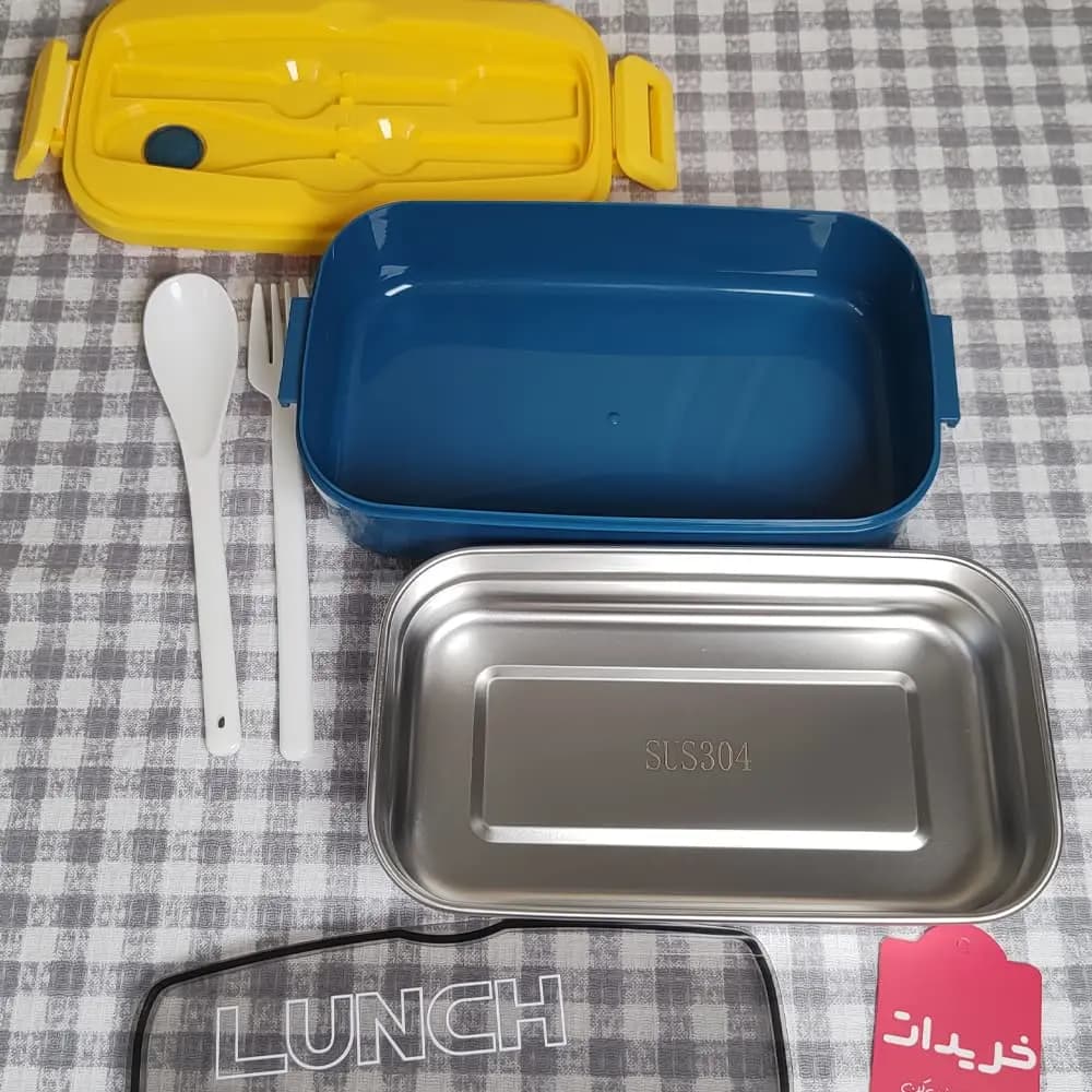 لانچ باکس واشردار داخل استیل وارداتی کد A58 — تصویر ۵