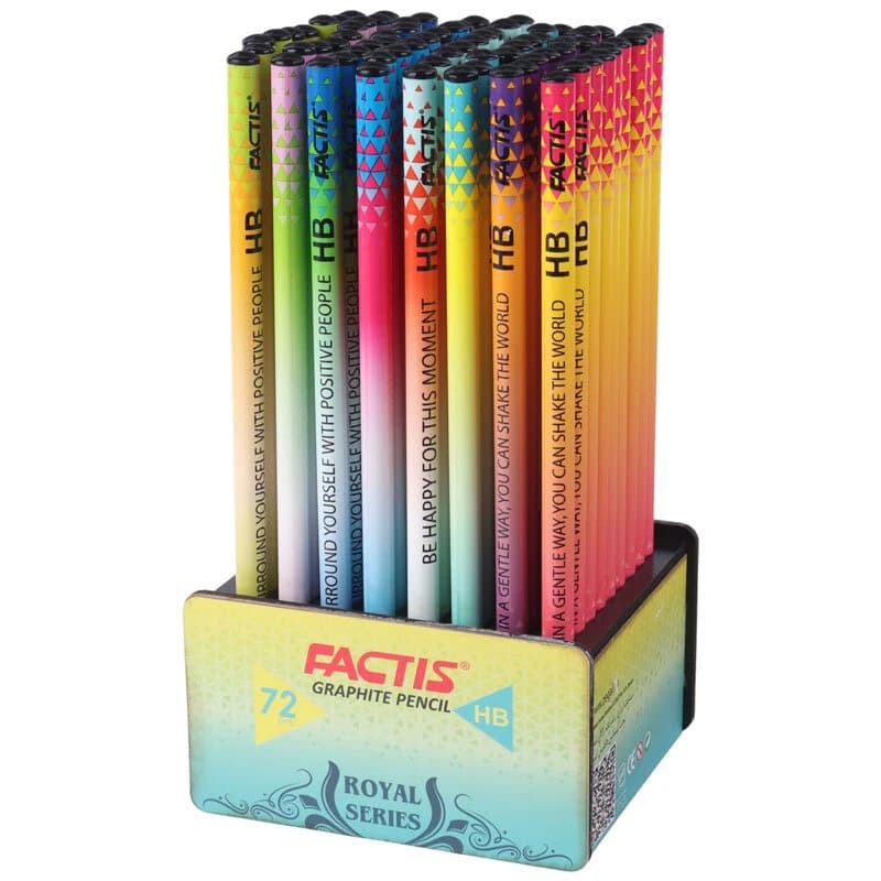 مداد مشکی طرح رویال فکتیس Factis بسته 72 عددی
