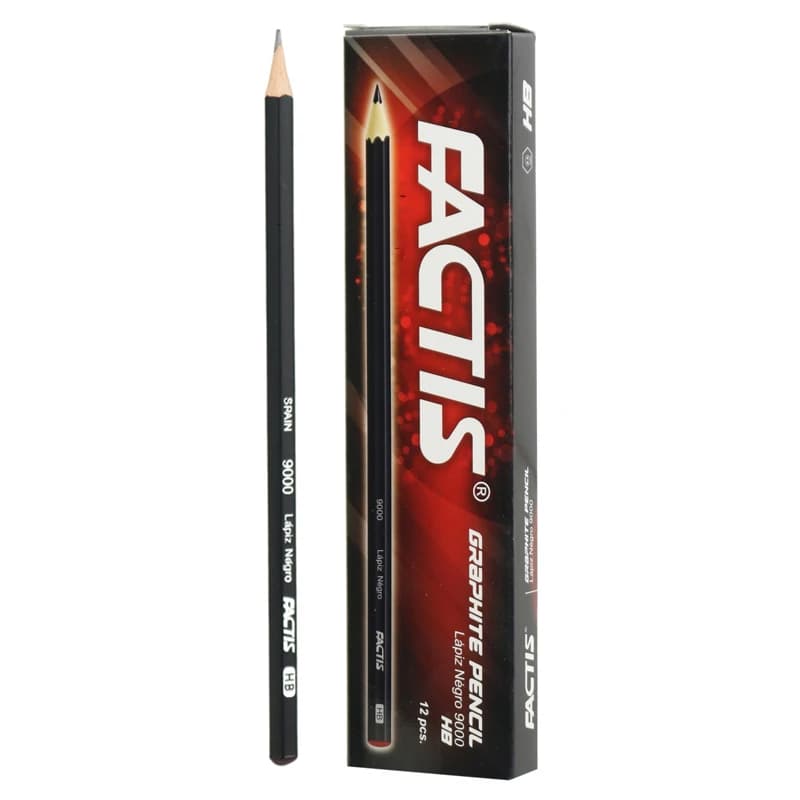 مداد مشکی فکتیس Factis Lapiz Negro 9000 بسته 12 عددی