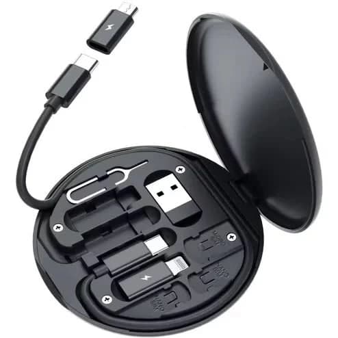 ست کامل مسافرتی دیتا کابل شارژ سریع دیتا پلاس مدل Data Cable Set 60W طول ۲۹ سانتیمتر