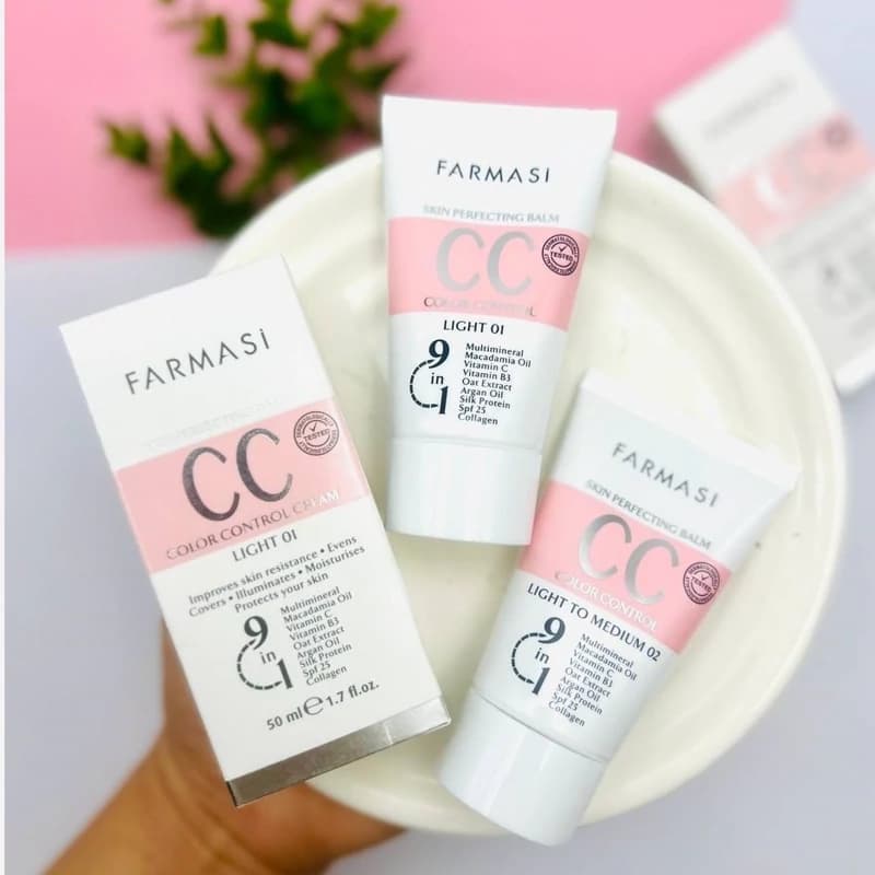 سی سی کرم فارماسی 9 در 1 ، رنگ 02 _ مناسب پوست روشن تا متوسط، حاوی مواد معدنی و SPF 25