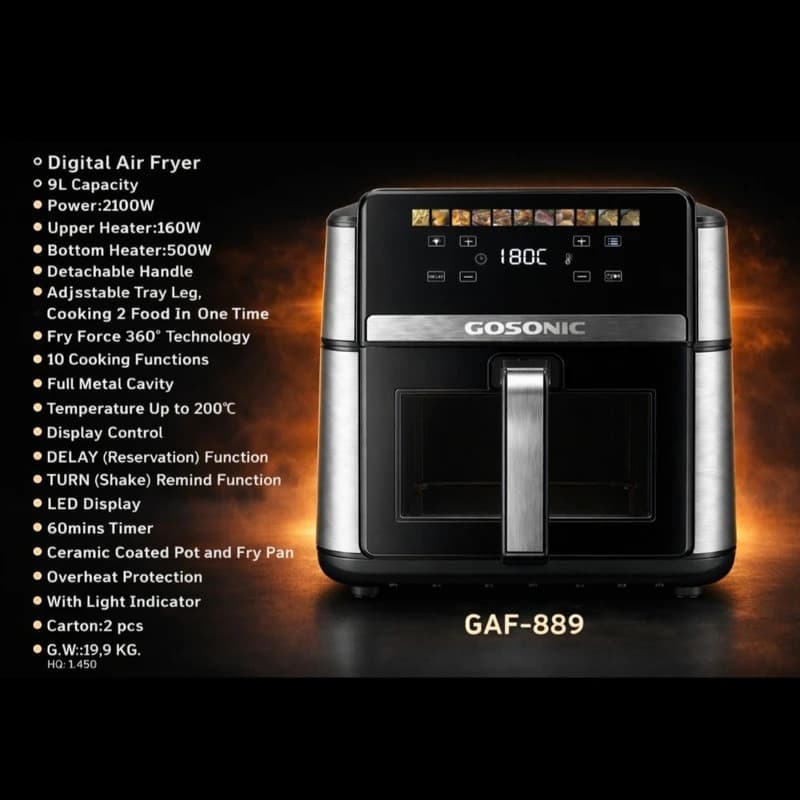 هواپز 9 لیتر گوسونیک مدل GAf-889 — تصویر ۳