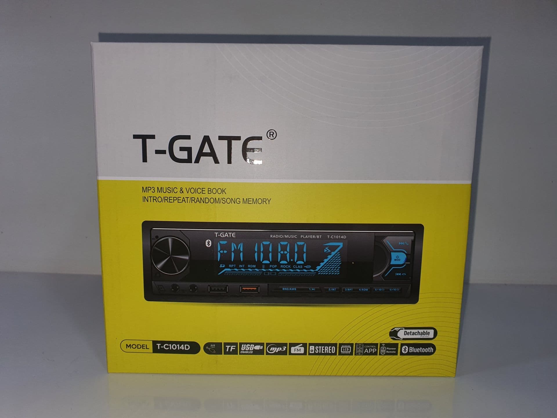 رادیو پخش خودرو تی گیت مدل T-C1014D (پنل جدا)