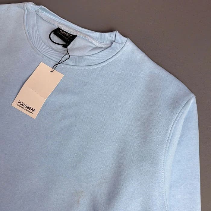 دورس داخل کرکی اورجینال مردانه رنگ آبی آسمانی برند pull&amp;bear اسپانیایی قواره نسبتاً آزاد کد 80 - معروفی استور — تصویر ۴