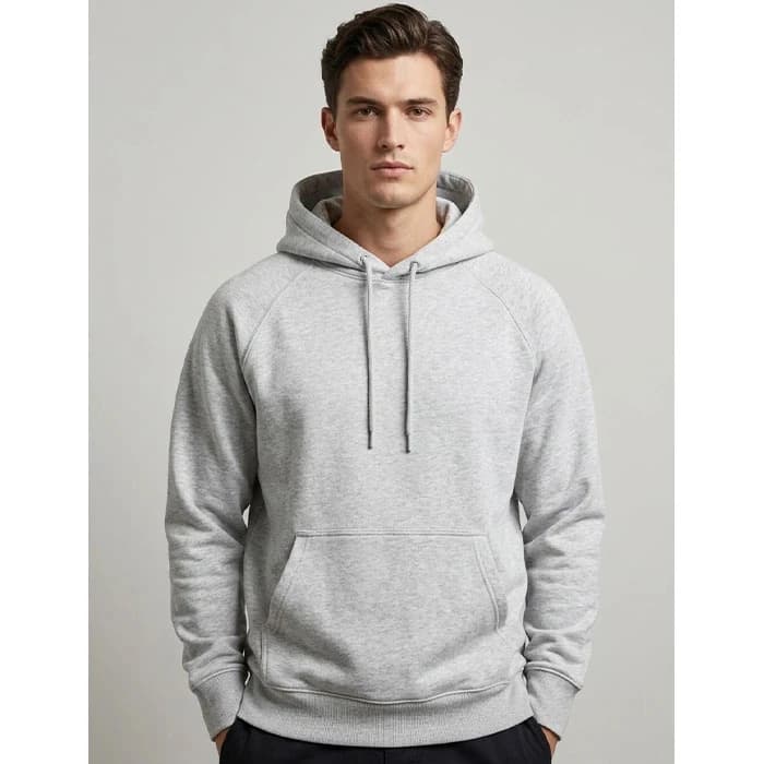 هودی داخل کرکی اورجینال مردانه رنگ طوسی روشن برند H&M سوئدی قواره نسبتاً آزاد کد 94 - معروفی استور