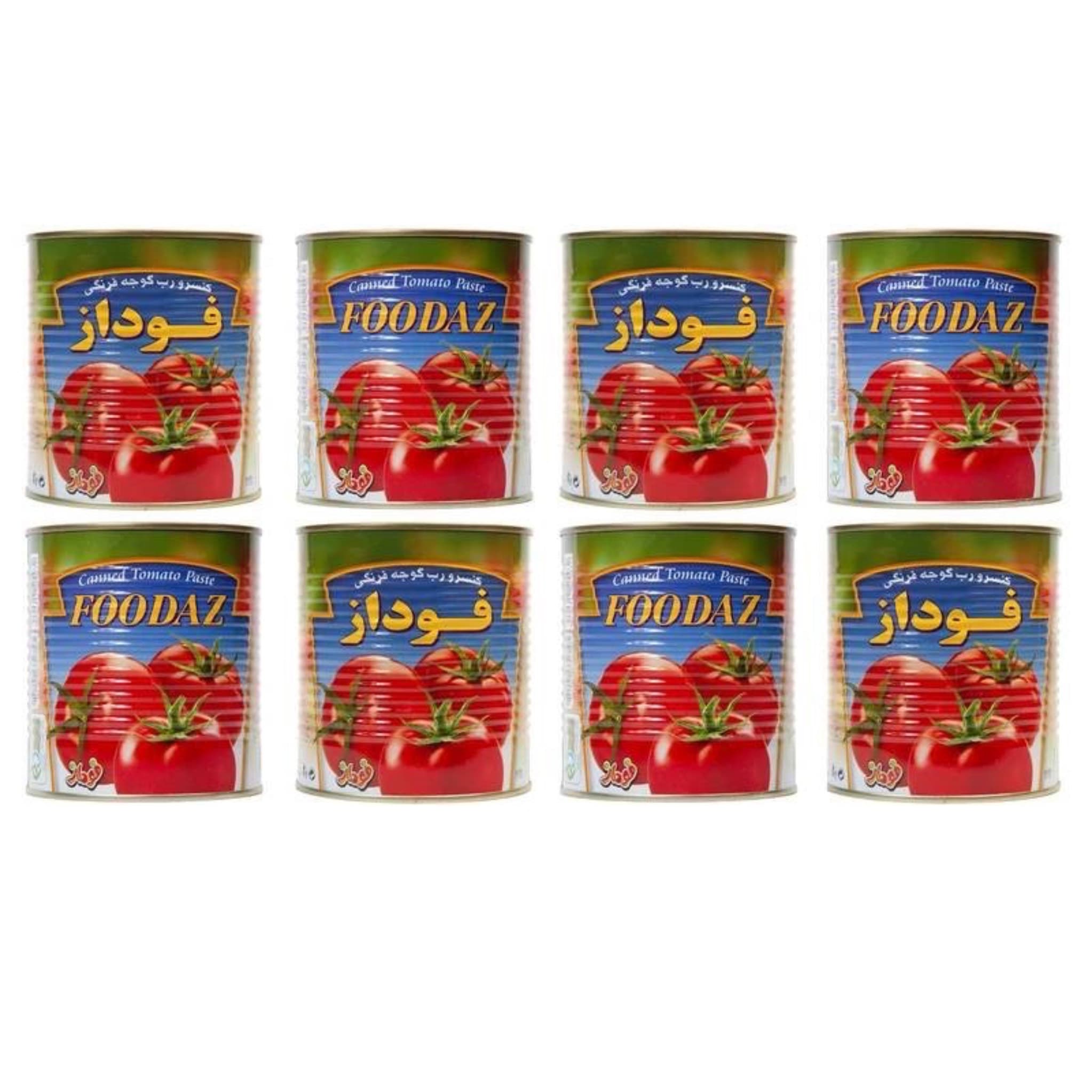 رب گوجه فرنگی فوداز – 800 گرم خالص بسته 8 عددی