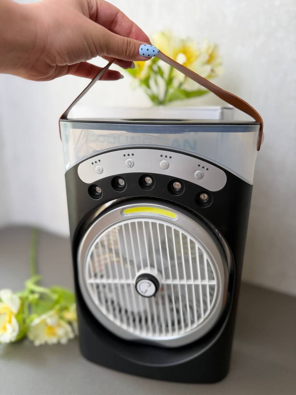 پنکه مهپاش شارژی اورجینال YT-M2052 | LED دار | ۳ سرعته | باتری و Type-C | مناسب قطعی برق و کمپینگ — تصویر ۶