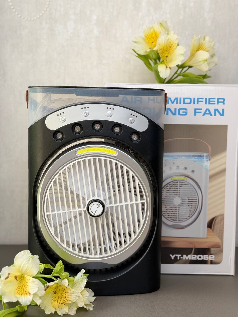پنکه مهپاش شارژی اورجینال YT-M2052 | LED دار | ۳ سرعته | باتری و Type-C | مناسب قطعی برق و کمپینگ — تصویر ۷