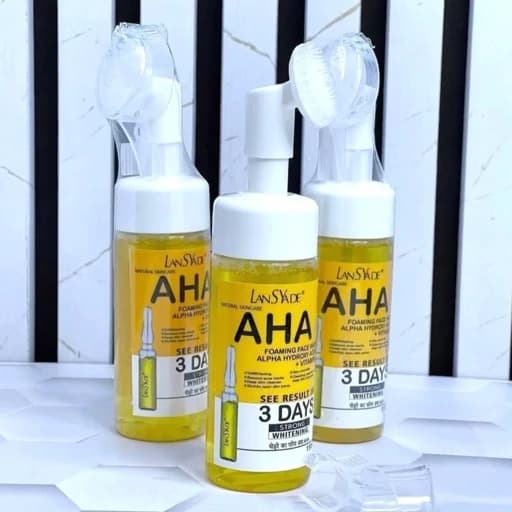 فوم شست‌وشوی صورت لنسیاد مدل aha (براش دار) _ 150 میلی‌لیتر — تصویر ۲