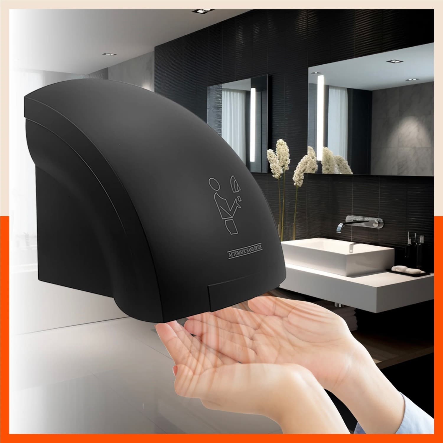 دست خشک کن دیواری برقی برند دیکالان اصلی مشکی DKL688B