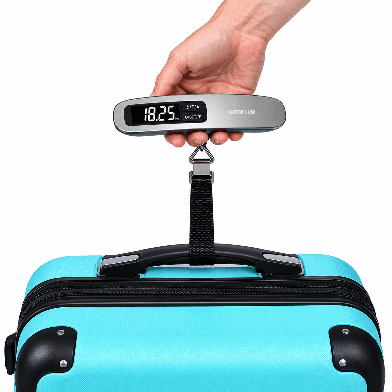 ترازوی دیجیتال چمدان گرین لاین مدل Digital Luggage Scale ظرفیت ۵۰ کیلوگرم