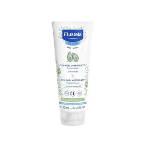 ژل شستشو سر و بدن کودک حاوی عصاره آووکادو موستلا 200 میل Mustela
